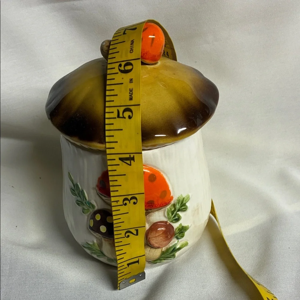 Vintage Sears Merry Mushroom Small Canister Jar With Lid 1970s Replacement